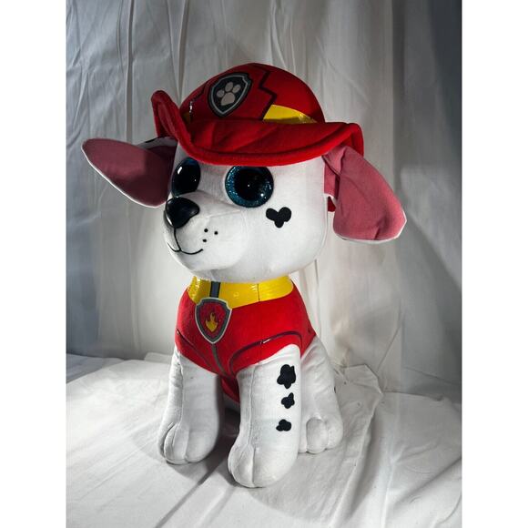 TY Beanie Boos Paw Patrol Marshall Plush Stuffed Toy 20" Glitter-Eye 2019 Nice - Picture 3 of 11